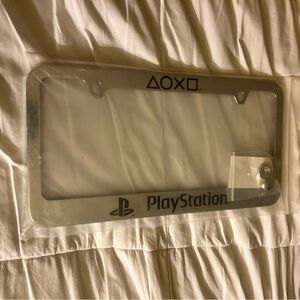 Sony PlayStation Chrome License Plate Frame 2002 NEW